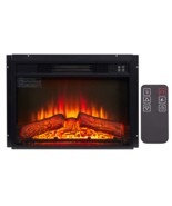 Electric Fireplace Insert 23&quot; 1400W - Realistic Flame, Remote, Heater - $168.39 CAD