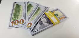 Full Print Prop Movie Money - 10K Prop Money Real Looking New Style Copy $100s - £9.05 GBP