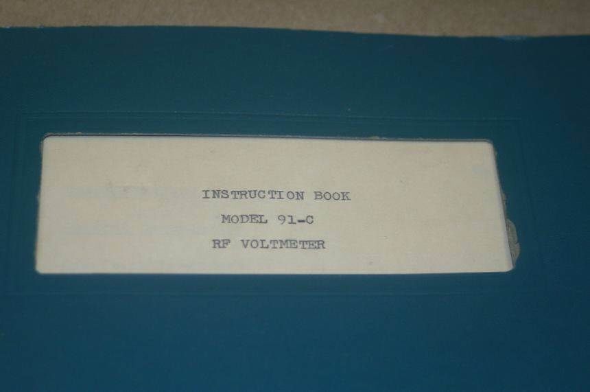 Boonton 91c RF Voltmeter Instruction Operating Guide Manual 91-c - $24.50