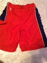 US Polo Assn board shorts swimwear Size 10 Med red boys - £14.14 GBP
