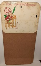 Vintage Strawberry Shortcake Large Memo Bulletin Cork Board 22" X 12" - $18.56