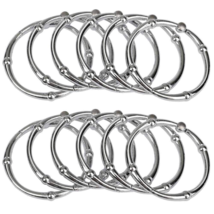 Utopia Alley Shower Victoria Curtain Rings in Chrome (Set of 12) - £13.83 GBP