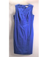 Calvin Klein Womens Career Blue Sleeveless Sheath Dress 8 - €39,68 EUR
