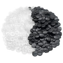 300 Pcs Clear Black Buckle Plastic Button Charms 12Mm Diy Shoes Charm Backs Acce - £12.54 GBP