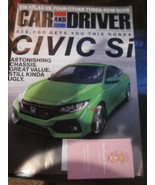 Car and Driver Auto Magazine Aug August 2017 Honda Civic SI Brand New - £7.81 GBP