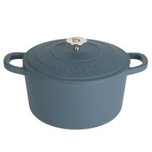 Crockpot Artisan 7 Quart Enameled Cast Iron Dutch Oven in Matte Navy Blue - $111.87