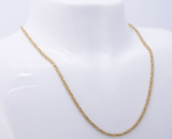 14K Yellow Gold Square Box Byzantine Chain Necklace Italy 18&quot; Long Unisex - £994.19 GBP