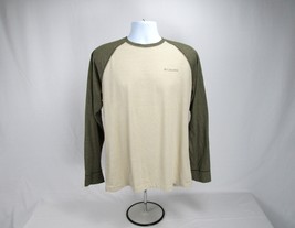 Columbia Activewear Long Sleeve T- Shirt Men&#39;s Sz M Beige Casual Sportswear - £18.69 GBP