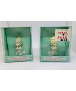 Set of 2 Precious Moments MINI ORN BLUE BOY and Pink Girl with LIGHTS Vt... - $29.99