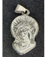 Silver Relief Pendant Jesus Christ Unique Handmade Design - $995.63 MXN