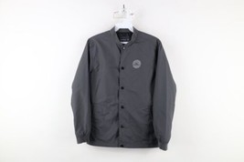 Vintage O&#39;Neill Surfing Boys Large Spell Out Button Windbreaker Jacket Gray - $34.60