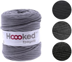 Hoooked Zpagetti Yarn-Anthracite Gray - Dark Gray Shades - £15.86 GBP