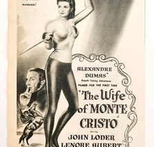 1946 The Wife Of Monte Cristo Movie Advertisement Alexandre Dumas Film D... - $13.94 CAD