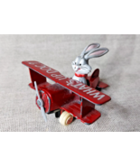 Vtg Warner Bros / Looney Tunes What&#39;s Up Doc? Bugs Bunny In Metal Airpla... - $18.32