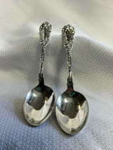 Sterling Silver Serving Spoon J.S. Macdonald Floral Repousse Art Nouveau... - $99.95