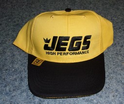 Jegs Baseball Hat Cap Performance Yellow Adjustable Snapback One Size Br... - £9.01 GBP