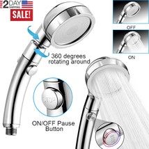3 Spray Setting High Pressure Shower Head Bathroom Powerful Energy Water... - $18.99