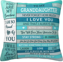 Granddaughter Gifts, Gifts for Granddaughter Throw Pillow Covers 18&quot;X18&quot;, Grandd - £19.97 GBP