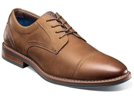 Nunn Bush Centro Flex Cap Toe Oxford Leather Shoes Dressy Brown CH 84984-215 - £78.63 GBP
