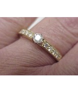Estate 14kt Yellow  Gold   .70ct Solitaire Old European  Cut  Diamond  R... - £1,330.67 GBP