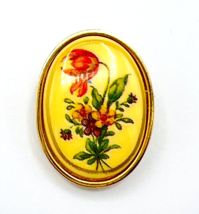 Vintage Gold Tone Floral Bouquet Pin - $13.86