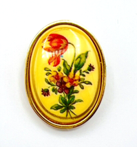 Vintage Gold Tone Floral Bouquet Pin - £11.07 GBP