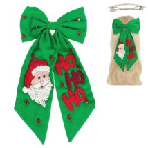  Christmas Santas Hohoho Bow Barrette Hair Clip - €30,73 EUR
