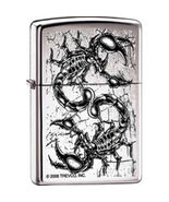 Zippo Lighter - Double Scorpion Satin Chrome - ZCI002730 - $30.33