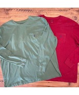Polo Raph Lauren Mens XXL Tagless Long Sleeve Tee Bundle of 2 Red Green ... - $861.34 MXN