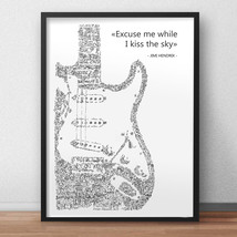 Fender Stratocaster - &quot;Excuse me while i kiss the sky&quot; - £9.99 GBP+