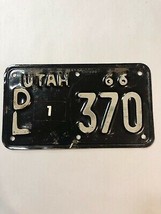 1966 66 Rare Utah Dealer Motorcycle License Plate # DL 1 370 - £396.63 GBP