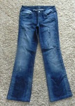 Womens Jeans Jessica Simpson Jr Girls Medium Blue Whisked Faded Boot Leg-sz 28 - £13.99 GBP