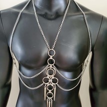 Burning Man Festival Rave Body Harness, Men Body Chain Harness,Chest Har... - £50.25 GBP