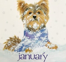 Yorkie Terrier January Dog Days Poster Calendar 14 x 11&quot; Art Leigh DWDDCal - $29.99