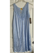 Vintage 80s Sheer Satin Nylon Mid Length Nightgown Soft Nightie Sleevele... - $24.99