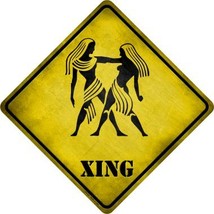 Gemini Zodiac Animal Xing Novelty Metal Crossing Sign - £13.27 GBP