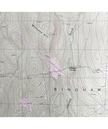 Map Mahoney Hill Maine USGS 1989 Topographic Geological 1:24000 27x22&quot; T... - €38,40 EUR