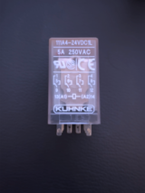 111A4-24VDC1L KUHNKE Miniature Relay 24VDC 5A 4PDT Plug-in With Pilot Li... - $32.35