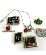 Lot of Teacher Brooches Pins necklace Jewelry Tona Love To Teach Vtg To ... - £15.45 GBP