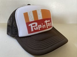 Vintage Pup N Taco Hat Fast Food Trucker Hat snapback Brown Summer Party Cap - £14.10 GBP