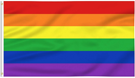 Rainbow Pride Flag 6 Stripes 3X5Ft -  Flag Vivid Color and UV Fade Resistant - C - £11.84 GBP