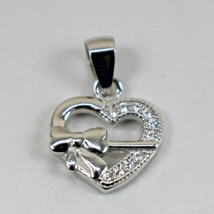 925 Plata Ley Circonita Cúbica Corazón Hecho a Mano Colgante Mujeres Fest Regalo - £35.74 GBP