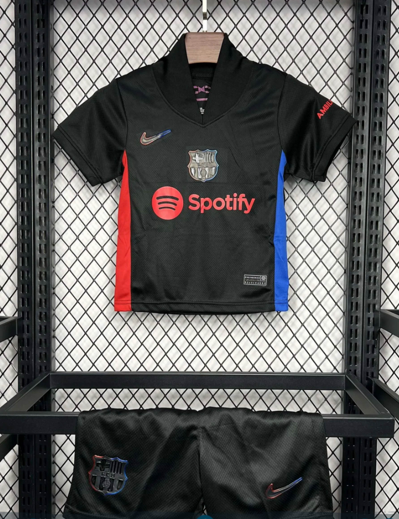 Barcelona Away Kids Kit 2024/25 High quality with Free Print Of any Name & No