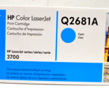 Genuine HP Laserjet Q2681A Cyan Toner Cartridge 3700 NEW - $14.92
