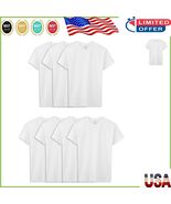 Durable Boys&#39; White Crew Neck T-Shirts - 7 Pack Cotton, Ideal for Everyd... - $44.74 CAD