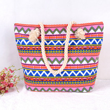 20 printed large capacity tote canvas shoulder bag striped waves beach bags casual tote thumb200