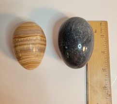 2 Polished Stone Decorative Eggs image 2