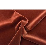 DESIGNER PLUSH MOHAIR AUTUMN RED VELVET MULTIPURPOSE FABRIC BY YARD 55"W - $75.23