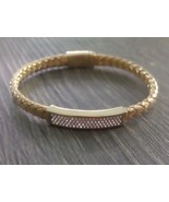 925 Sterling Silver Gold Tone Woven8 mm Wide 7-in Long Bracelet Free Shi... - €43,05 EUR 925 Sterling Silver Gold Tone Woven8 mm Wide 7-in Long Bracelet Free Shi... - €43,05 EUR
