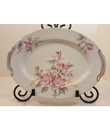 Noritake China 12&quot; Platter/ Serving Tray Pink Magnolia Pattern with Gold... - £9.30 GBP